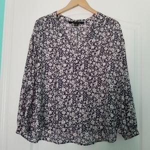 Cynthia Steffe Floral Long Sleeve Blouse